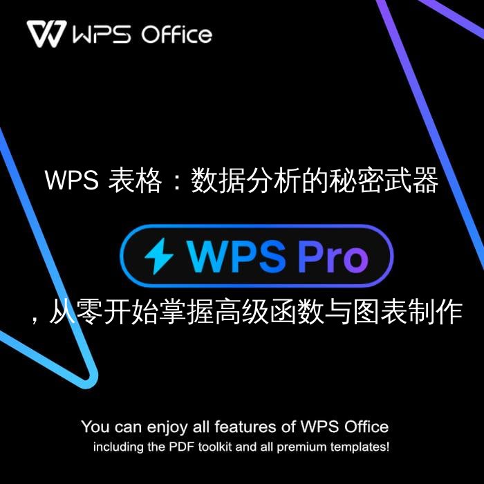 WPS 表格：数据分析的秘密武器，从零开始掌握高级函数与图表制作 - WPS Office操作指南