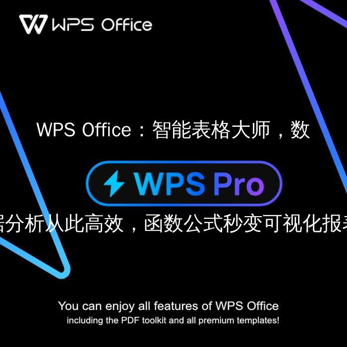 WPS Office：智能表格大师，数据分析从此高效，函数公式秒变可视化报表 - WPS Office操作指南