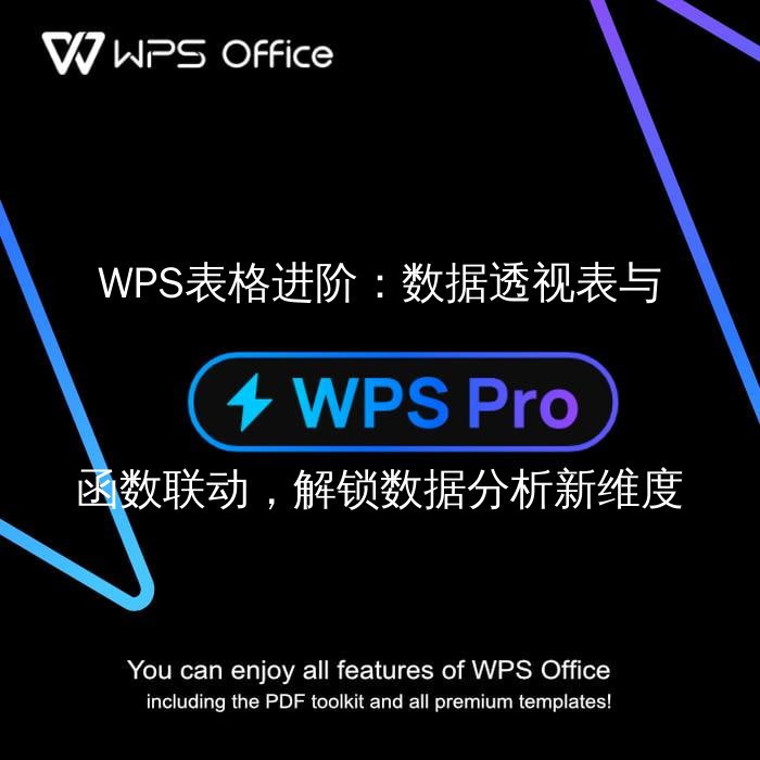 WPS表格进阶：数据透视表与函数联动，解锁数据分析新维度 - WPS Office操作指南