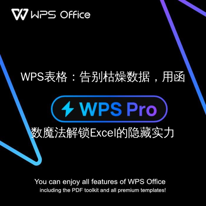 WPS表格：告别枯燥数据，用函数魔法解锁Excel的隐藏实力 - WPS Office操作指南